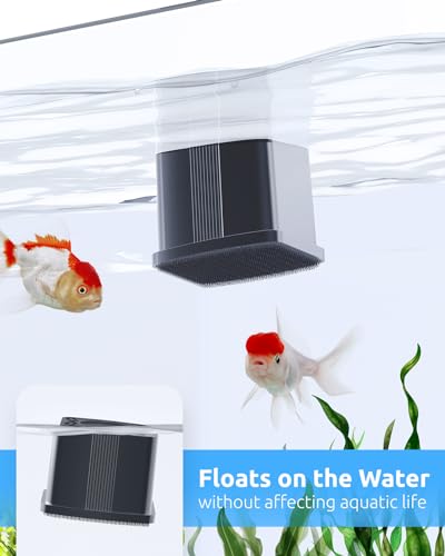 SEAOURA 2-in-1 Aquarium Magnetic Cleaner with Digital Aquariums Thermometer - color: Black