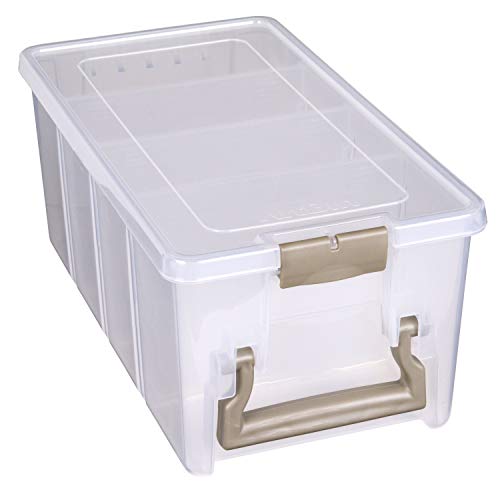 ArtBin Semi Satchel Craft Organizer with 3 Dividers, Clear - color: Gold