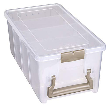 ArtBin Semi Satchel Craft Organizer with 3 Dividers, Clear - color: Gold