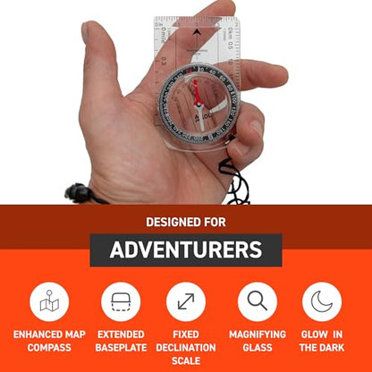 SOL Map Compass for Hiking Gear Survival, Pack of 3
