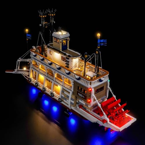 LocoLee Light kit Compatible with Lego 21356 River Steamboat - No Model Only Light, LED Lighting Accessories Compatible with Lego 21356 Canal Steamers Building Set (Standard Version) - style: Standard Version