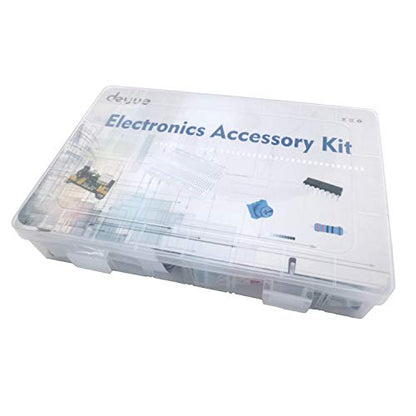 458 Electronic Starter Fun Kit for Arduino Raspberry Pi | Basic Electronics Components Starter Kit | Power Supply Module, Jumper Wire, Great Range of Resistors, Breadboard 400 Tie-Point