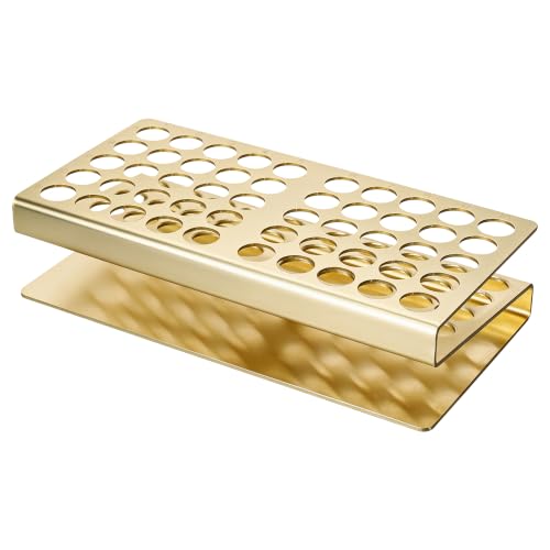 ULAB Tube Rack, Aluminum Material, 50holes(5×10), Suitable for Tubes of Dia.≤17mm,Yellow Color,UTR1019 - color: 50holes Aluminum