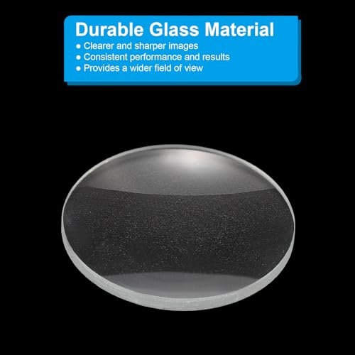 PATIKIL Concave Lens, 65mm Focal Length 30mm (1.2") Diameter Round Glass Magnifying Telescope Lens Trial Set Ground Edge for Lab Physics Class Optics Scientific Experiments, White, 6Pcs - size: 1.2inch