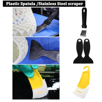 54PCS 3D Printer Tool Kit with Files, Deburring Tool and Electric Polisher - color: Blue 54pcs