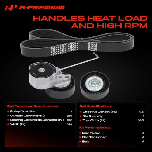 A-Premium Engine Serpentine Belt Drive Kit