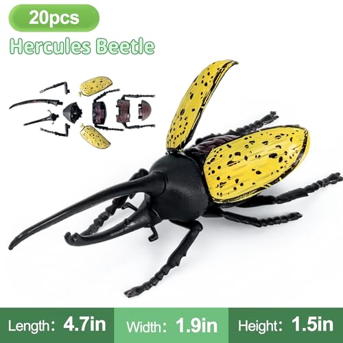 7 Pcs Lifelike 3D Insect Puzzle Toys,1:1 Scale Replica Bug Building Blocks,Slot-Together Assembly Educational Figures,Ideal Gift for Boys Girls Ages 5 6 7 8+,Perfect for Classroom and Party - style: 3D Insect Puzzle