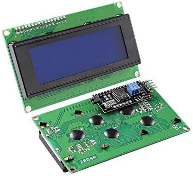 SunFounder 2 Pack 2004 20x4 LCD Module IIC I2C Interface Adapter Blue Backlight Compatible with MEGA2560 Arduino R3 Raspberry (I2C Included) - color: LCD2004 & I2C (2Pack)