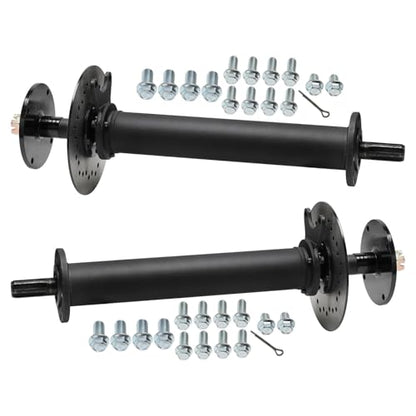 Heavy Duty 43.3" Rear Differential Axle Kit – 6T 25mm Drive Shaft with 110mm Wheel Hubs, 4 Bolt Flange for Go-Kart, Golf Cart, ATV, Quad, Buggy, Tricycle, Mini Bike, DIY Project