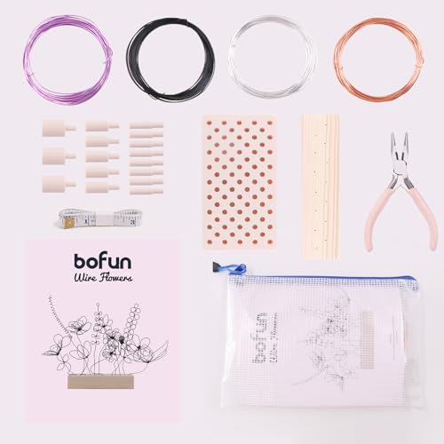 BoFUN Wire Art Flower Craft Kit for Teens & Adults Women Birthday - style: Home Deco
