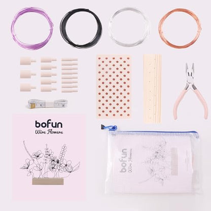 BoFUN Wire Art Flower Craft Kit for Teens & Adults Women Birthday - style: Home Deco