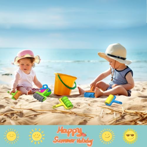 NOVAZANU 6pcs Sand Beach Roller Set, Beach Theme,Outdoor Sand Play