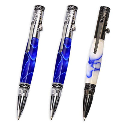 Legacy Woodturning Stick Shift with Reverse Pen Kit - Variety, 3 Pack, Includes 2 Chrome, 1 Gun Metal, Woodworking Project Kit