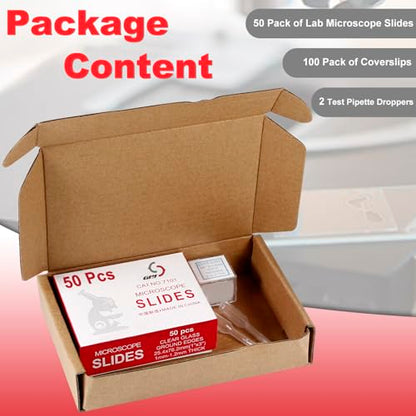 Microscope Slides Clear Glass 50 Pcs Blank Microscope Slides Ground Edges - style: Microscope Slides Set