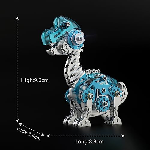FILASLFT 3D Metal Puzzles for Adults,Dinosaur Model Brachiosaurus - color: B5-brachiosaurus-blue