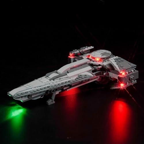 Vaodest Led Light for Lego 75383 Darth Maul's Sith Infiltrator Building Blocks Model,Design and Configuration Compatible with Model 75383(Led Light Only, Not Building Block Kit) - style: 75383 Darth Maul's Sith Infiltrator Set