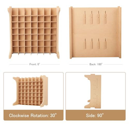 Paint Rack Organizer with 49 Holes Suitable for 10ml TAMIYA/10ml MR HOBBY/18ml MR HOBBY, Model Tool Storage with MDF Material, Craft Paint Holder Rack GK13 - size: 49 Holes TAMIYA/MR HOBBY