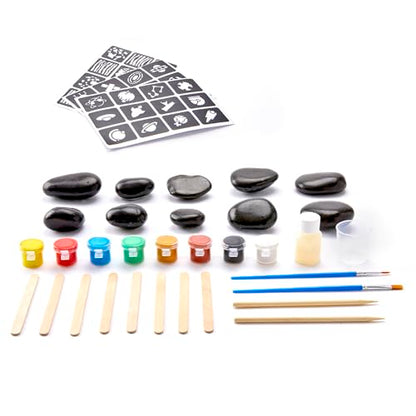 Discovery™ Solar System Studio Rock Art Kit, 35-Piece Space Craft Painting Set, Paint and Decorate Galaxy Rocks with Stencils, STEM Art Kit for Kids Ages 6+