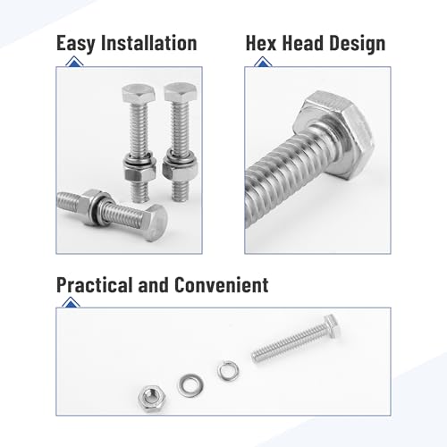 Mr. Pen- Nuts and Bolts, 1/4"-20x1-1/2, 10 Sets - size: 1/4"-20x1-1/2