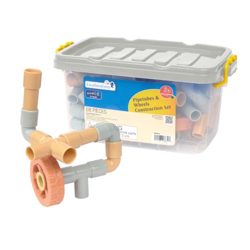 Excellerations Pipetubes & Wheels Construction Set - 68 Pieces