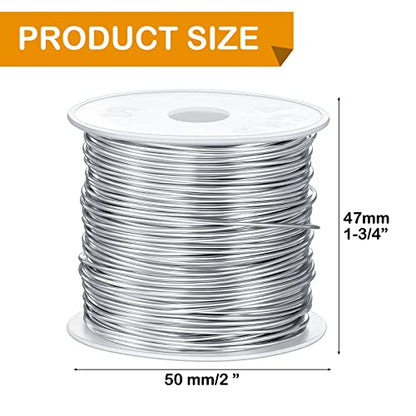 Funrous 5 Rolls Copper Wire 18 20 22 24 26 Gauge with Pliers,Silver - color: Silver