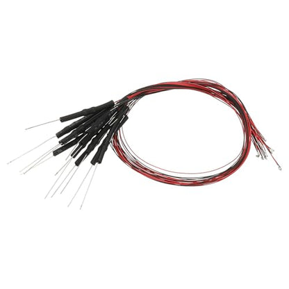 PATIKIL 0603 Pre-Wired Micro LED, 12 Pcs 9-12V Pre-soldered Mini Light Emitting Diodes Surface Mount Device for Model, DIY, 9.8" Length, Cold White - color: Cold White, size: 0603