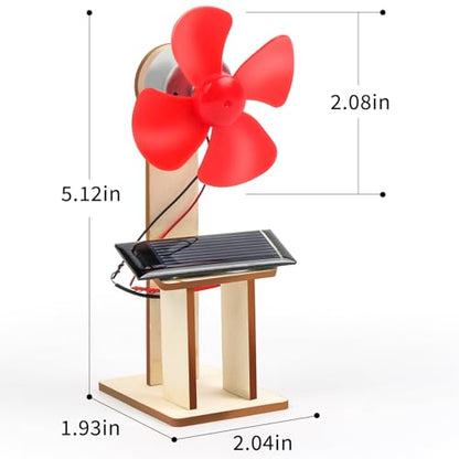 6 Set Solar Fan STEM Kits for Kids Ages 6-12, Science Kits for Classroom