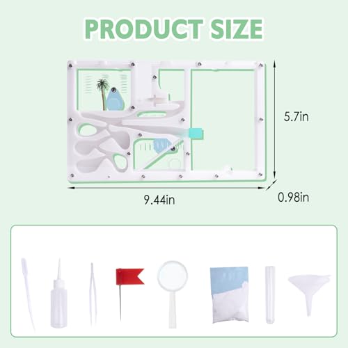 Ant Farming Castle,Habitat Science Learning Kit,Farms for Live Ants,Study of Ecosystem,Behavior of Ant Colony, Explore The World at Home School (Live Ants NOT Included) (White)