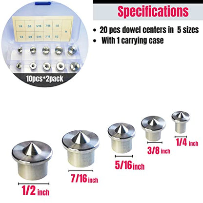 Stainless Steel Dowel Centering Pins, Hole Drilling Alignment Tool