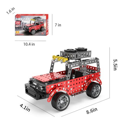 Jixin Xyzhi 3D Metal Model Kit Off-Road Car Building Set for Kids & Adults Ages 8+ – STEM Engineering DIY Assembly Toy with Tools for Family Fun & Gift Giving (Big Off-Road car) - style: Big off-road car