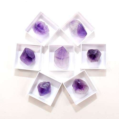 HQRP 45 Carat Purple Amethyst Point in Box Natural Sparkling Quartz Crystal Collectible Mineral Gemstone Spesimen - Morocco (1PC) - color: Purple Amethyst