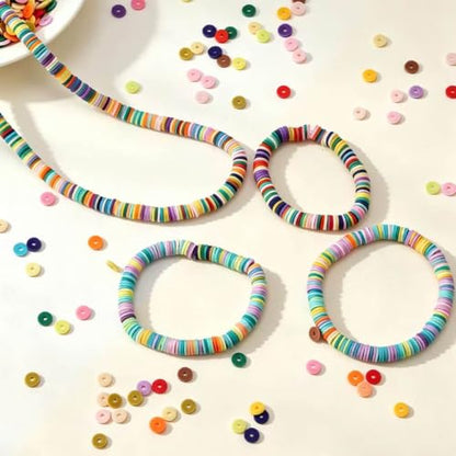 24 Colors 2200Pcs Polymer Clay Beads DIY Friendship Bracelet Kit