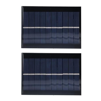 2Pcs 1W 5V Solar Panel Module – Polycrystalline Silicon Solar Cells for Outdoor Power Generation with Wind-Resisting Frame 100x70mm