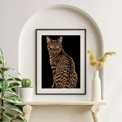 5D Cat Diamond Painting Kit For Adults Beginner,DIY Diamond Art Kits - color: YP111