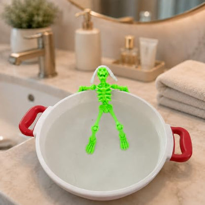 Fully Articulated Human Skeleton Action Figure, Green - color: Fluo Green