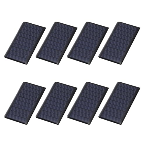 MECCANIXITY 8Pcs 5V 0.3W 60mA Mini Solar Panels, Small Solar Photovoltaic Power Cells Charge DIY Electric Toy Materials Kits - style: 5V 0.3W 0.06A