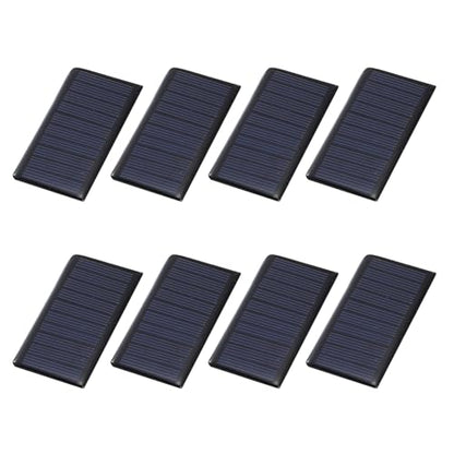 MECCANIXITY 8Pcs 5V 0.3W 60mA Mini Solar Panels, Small Solar Photovoltaic Power Cells Charge DIY Electric Toy Materials Kits - style: 5V 0.3W 0.06A