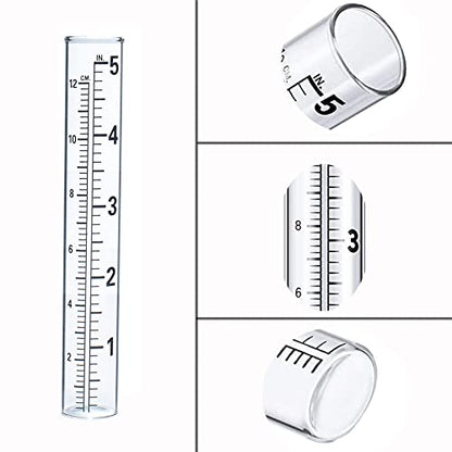 YZDTECH Plastic rain Gauge Replacement Tube, 5'' Capacity rain gauges Replacement Tubes Plastic for Yard Garden Outdoor Home, with Tube Brush, Best Rated - color: plastic rain gauge tube