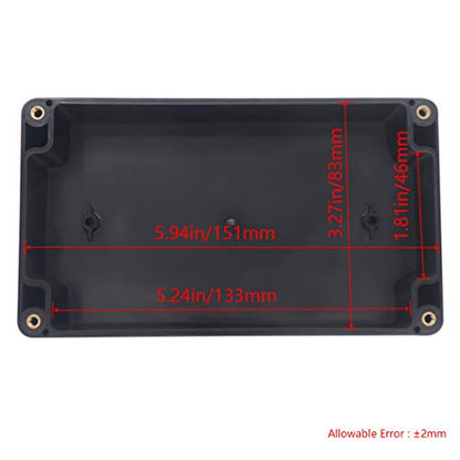 Junction Box IP65 Waterproof ABS Plastic Electrical Project Case Power Junction Boxes, Project Box with 4 PCS M16 Cable Glands 6.22x3.54x2.36 inch (158 x 90 x60 mm) - color: Black, size: 6.22"x3.54"x2.36"