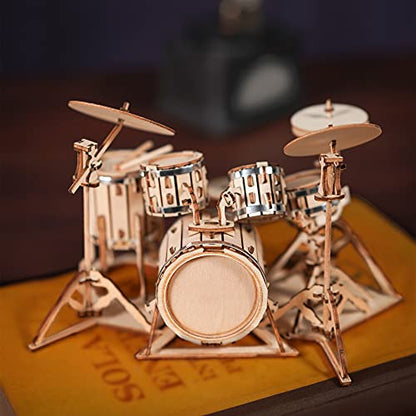 ROBOTIME 3D Puzzle Wooden Craft Kits DIY Model Kit to Build Five-Storied Pagoda & Drum