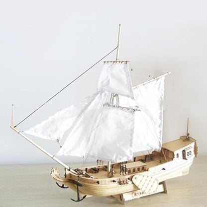 Avtytsda 1/80 Scale DIY Hobby Wooden Ship Science Equipmen Assembly Model Boat Kits Sailing Boat Kit Ship Craft Laser-Cut Model Kits to Build - size: 1/80