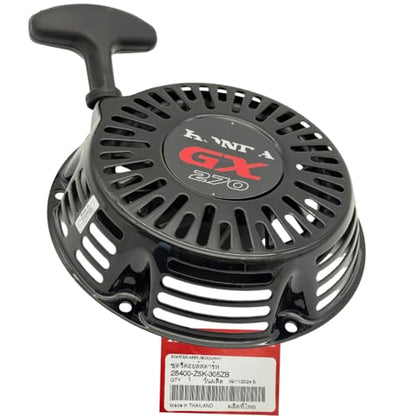 KINDZA Genuine 28400-Z5K-305ZB Recoil Starter Assembly with Genuine Emblem 87521-Z5K-000 for Honda GX270 GX240 Engines WT30XK4 FRC800 Superseded by 28400-Z5K-013ZA - size: 28400-Z5K-305ZB