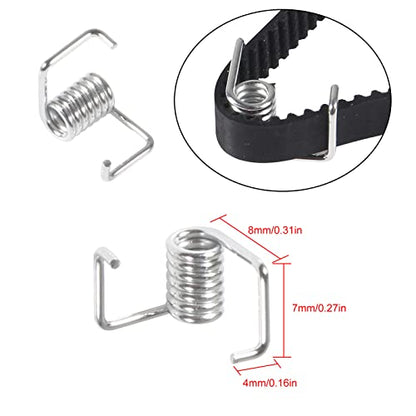 21PCS/Set GT2 Timing Belt Pulley Include 8pcs Mix Timing Belt 6 mm Width, 8pcs 20 Teeth 6mm Bore Belt Pulley Wheel, 4pcs Tensioner Spring Torsion with 1pcs Allen Wrench for 3D Printer