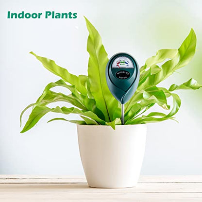 Soil Moisture Meter for House Plants, Plant Water Meter,Plant Moisture Meter for House Plants and Outdoor Plants, No Batteries Required (Green) (Pack of 2) - size: 7 Inch (Pack of 2)