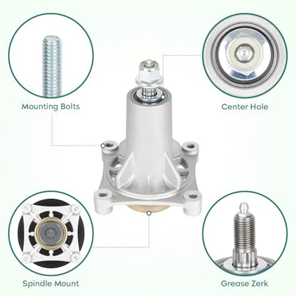 3 Pack Spindle Assembly Fits for Craftsman 187292 192870 YT4000 YS4500 Z254 YTH 2042 YTH 2246 532187292 for AYP Husqvarna 532192870 for 42 and 54 Inch Deck - size: 3 Spindle