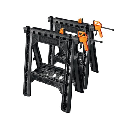 Worx WX065 Clamping Sawhorses with Bar Clamps - style: Clamping Sawhorse Pair