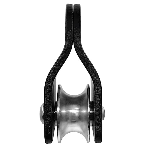 GM CLIMBING Micro Prusik Minding Pulley 25kN CE UIAA Certified 12mm Single Pulley Mobile Side Plates for Arborist Rigging Climbing Rescue - color: One Unit | Black