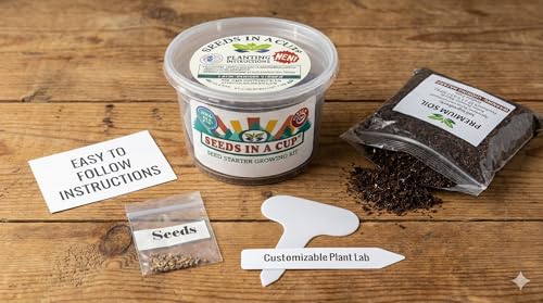 Coffee Arabica Tree Seed Starter Grow Kit (Real Houseplant) - Premium Nutrient-Rich Soil (No Discs) & Recyclable Planters - USA-Made Indoor Gardening Gift for Coffee Lovers & Baristas - style: Coffee Arabica Tree