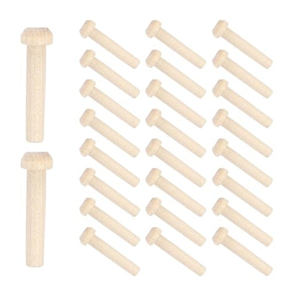 MECCANIXITY Wooden Axle Pegs 7/32" Dia. 1-3/8" Length, Unfinished Wood Pegs for DIY Model Cars Trucks, 25pcs - size: 7/32" Dia. 1-3/8" Length