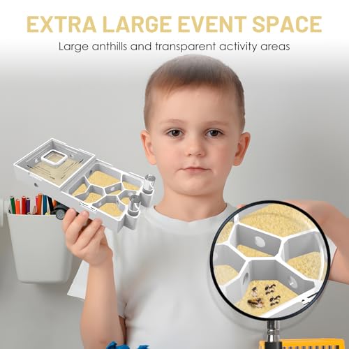 Nest Farm for Live Ants and Queen - Ant Farms with Yellow Sand Observation Transparent Ant Farm for Adults 3D Printed Nest Ant Workshop Castle Ant Garden Queen (Kit-A) - style: Model-A